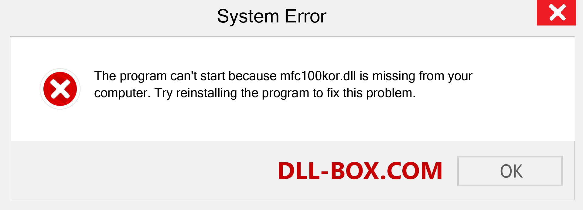  mfc100kor.dll file is missing?. Download for Windows 7, 8, 10 - Fix  mfc100kor dll Missing Error on Windows, photos, images