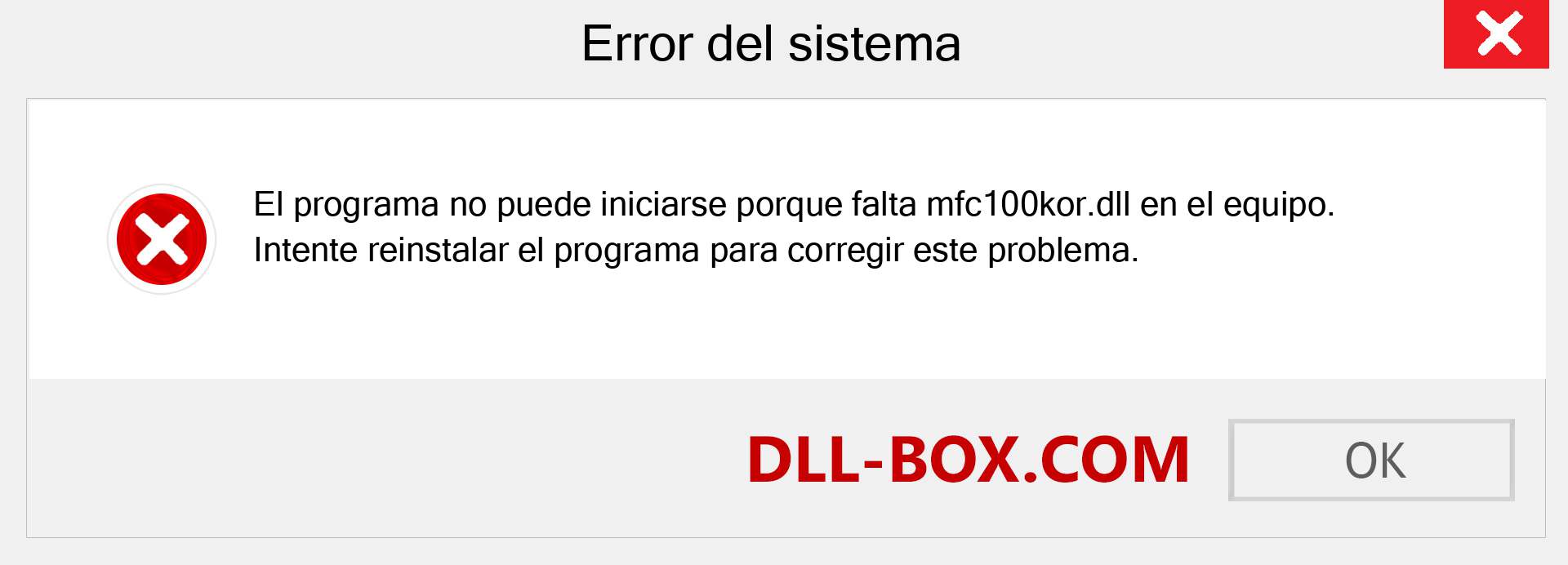 ¿Falta el archivo mfc100kor.dll ?. Descargar para Windows 7, 8, 10 - Corregir mfc100kor dll Missing Error en Windows, fotos, imágenes