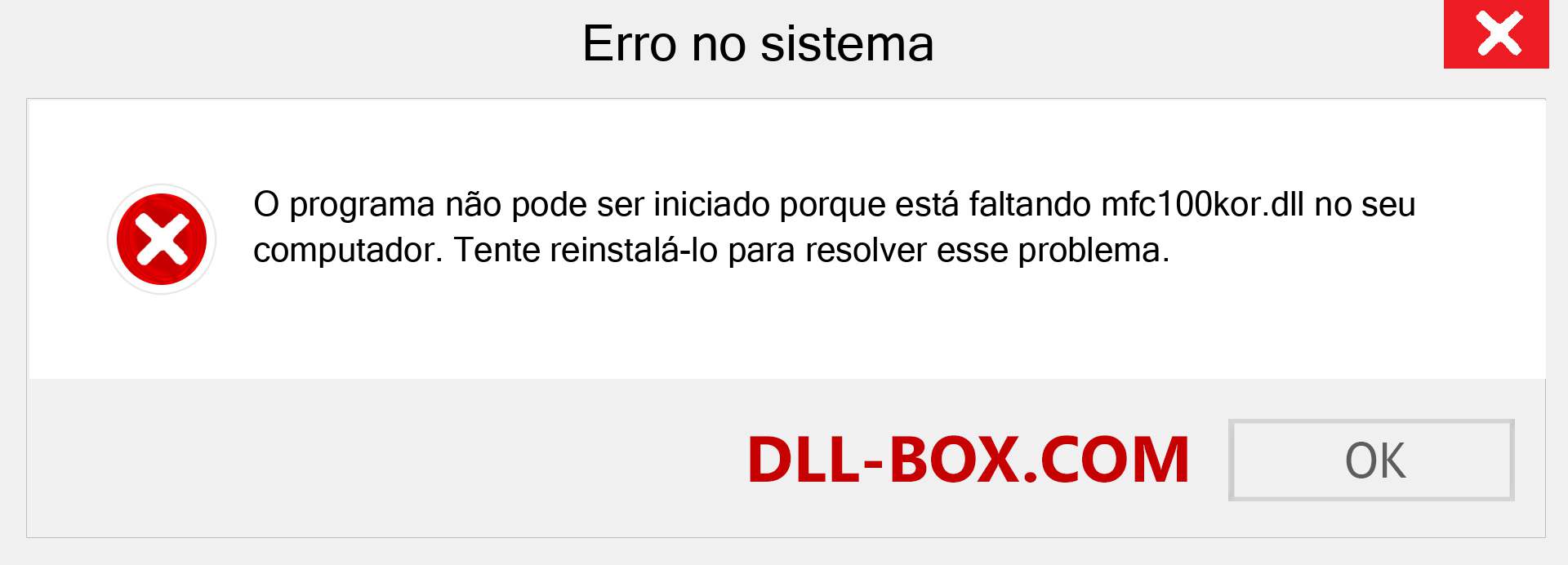 Arquivo mfc100kor.dll ausente ?. Download para Windows 7, 8, 10 - Correção de erro ausente mfc100kor dll no Windows, fotos, imagens