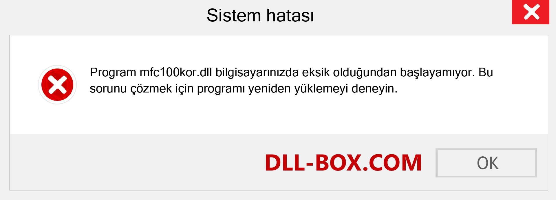 mfc100kor.dll dosyası eksik mi? Windows 7, 8, 10 için İndirin - Windows'ta mfc100kor dll Eksik Hatasını Düzeltin, fotoğraflar, resimler